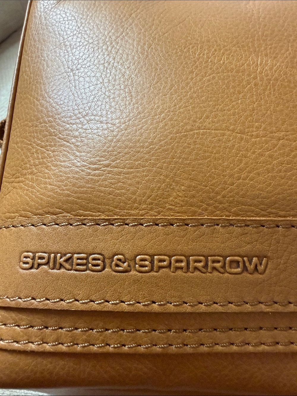 Spikes & Sparrow Tan Leather Crossbody Sling Bag - Picture 14 of 14